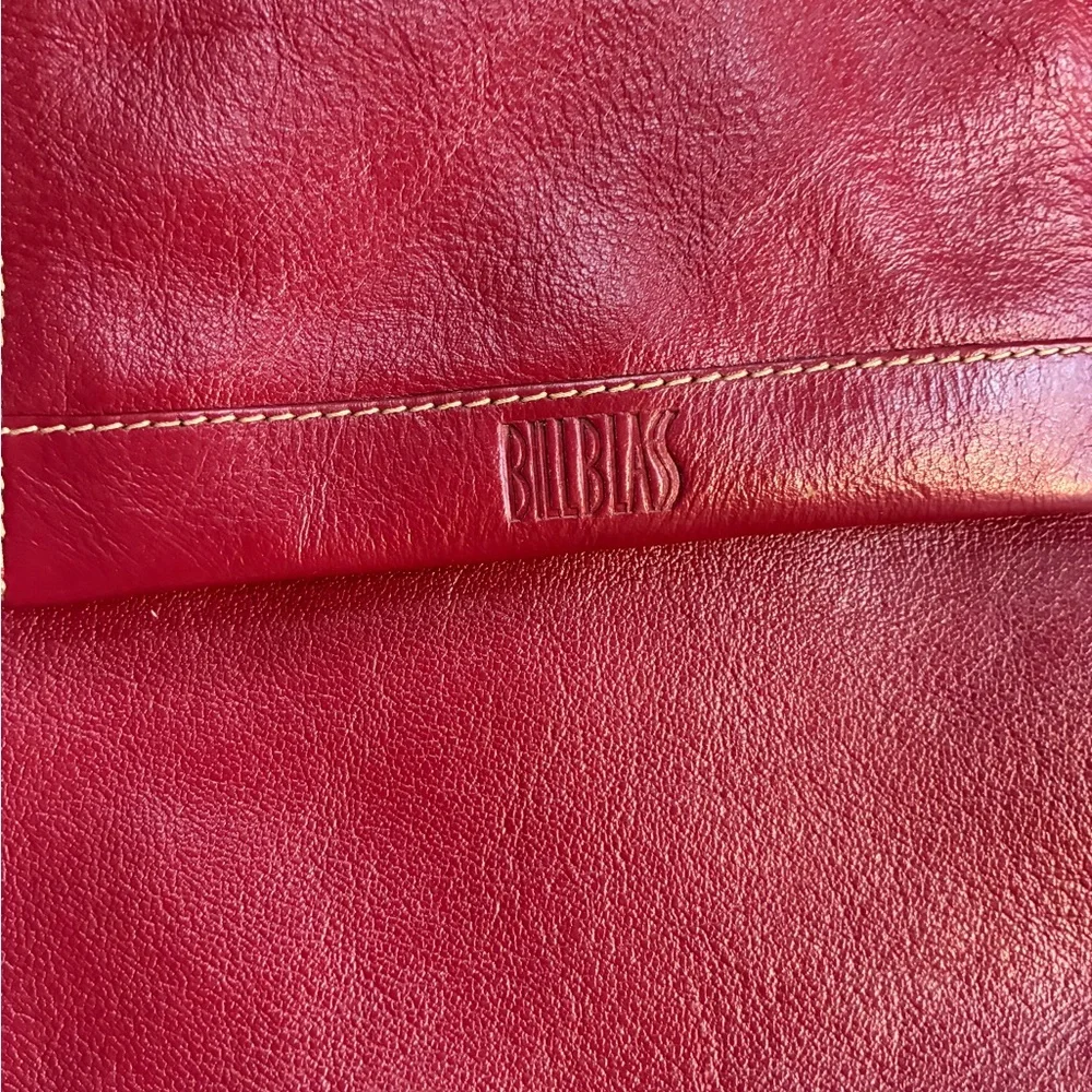 Vintage Bill Blass Elegant Red Leather Handbag